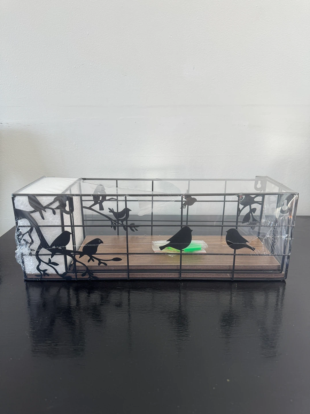 Set of 2 Wire Wall Shelves with Bird Design - photo 2