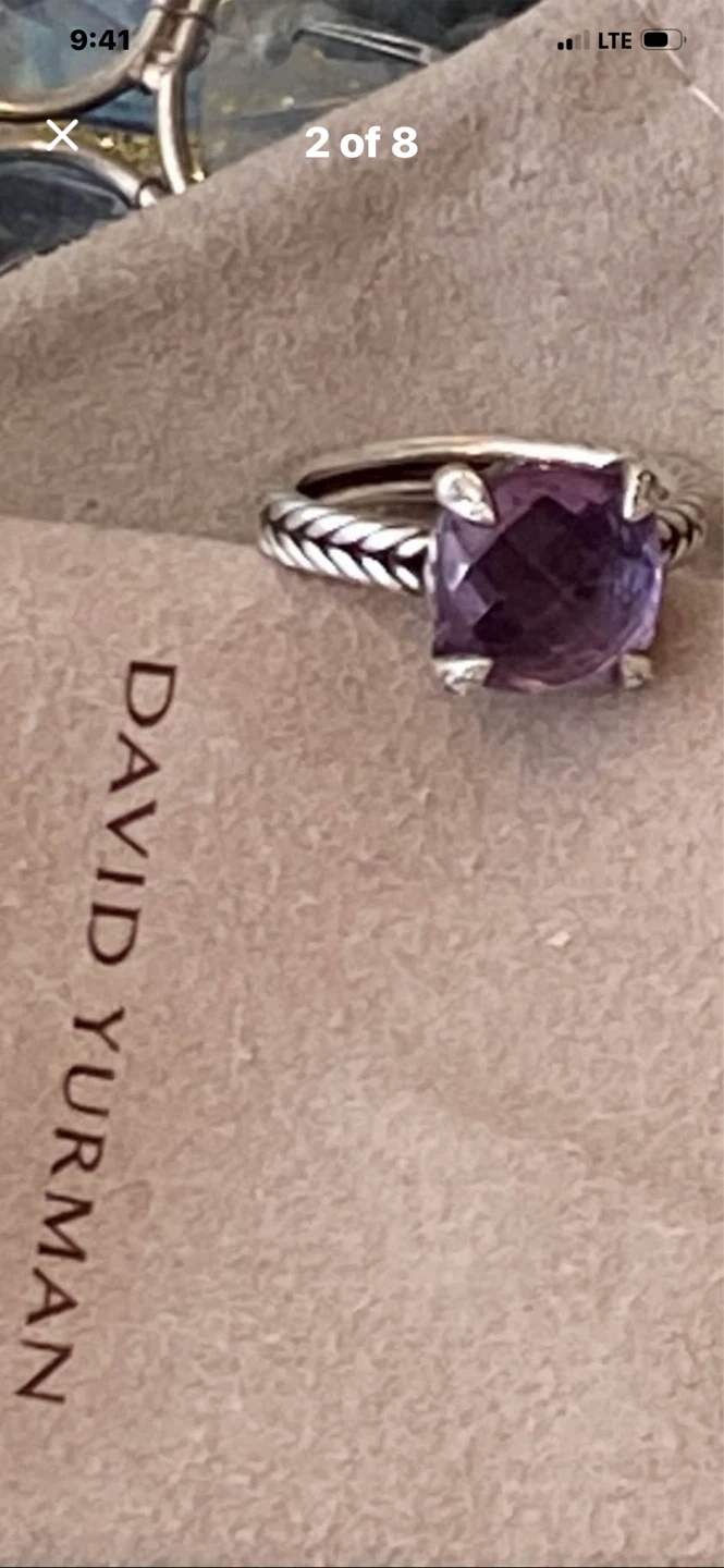 💜David Yurman Amethyst Diamond Ring - photo 3
