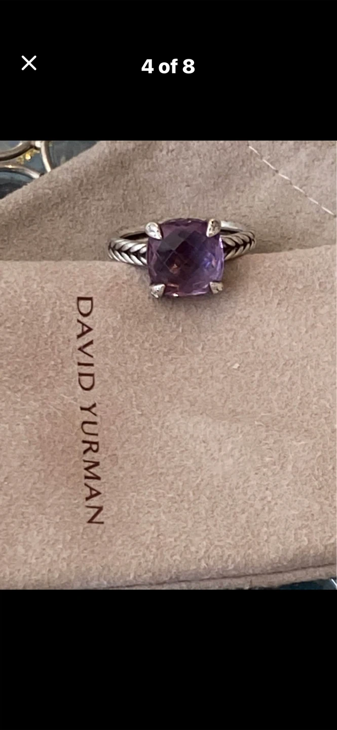 💜David Yurman Amethyst Diamond Ring