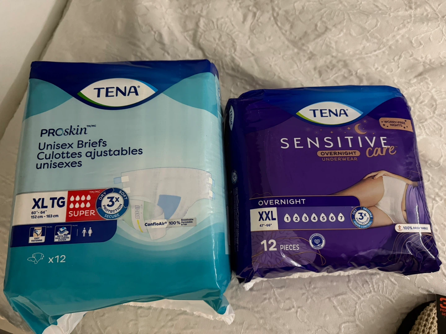TENA ProSkin XL TG & Sensitive Care XXL Overnight Underwear