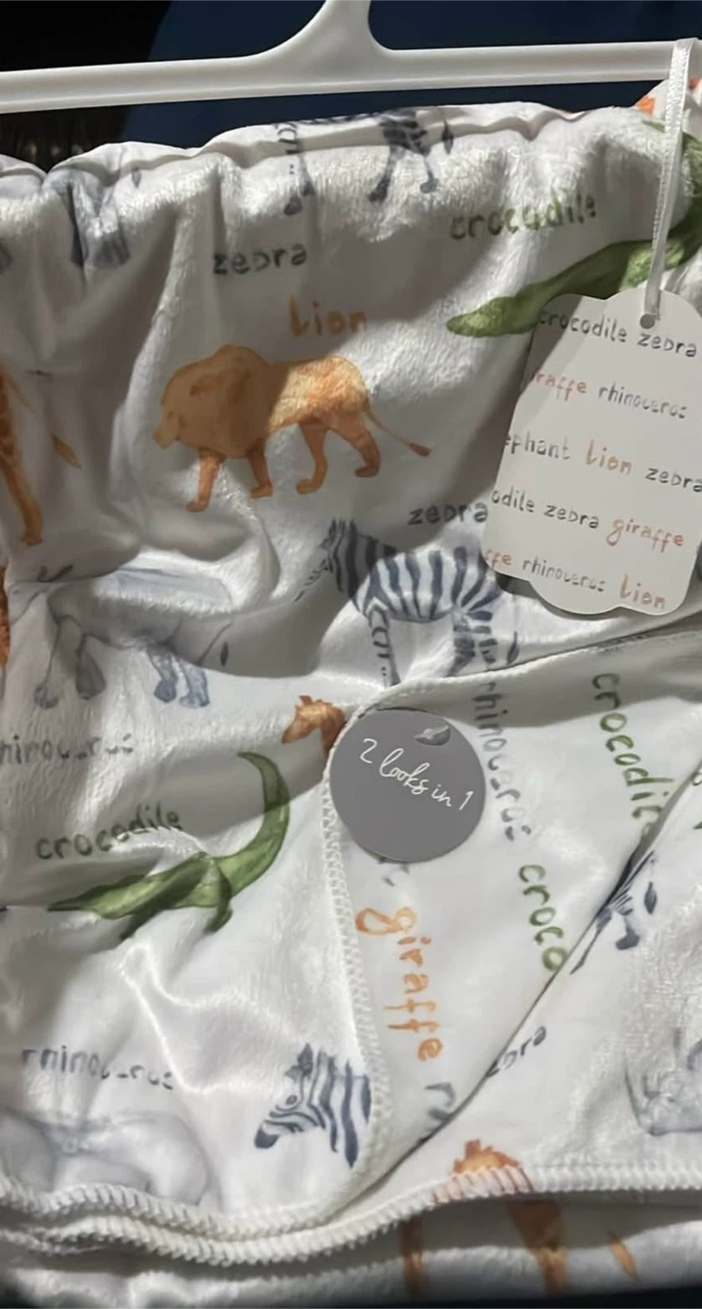 Baby Blanket with Animal Print