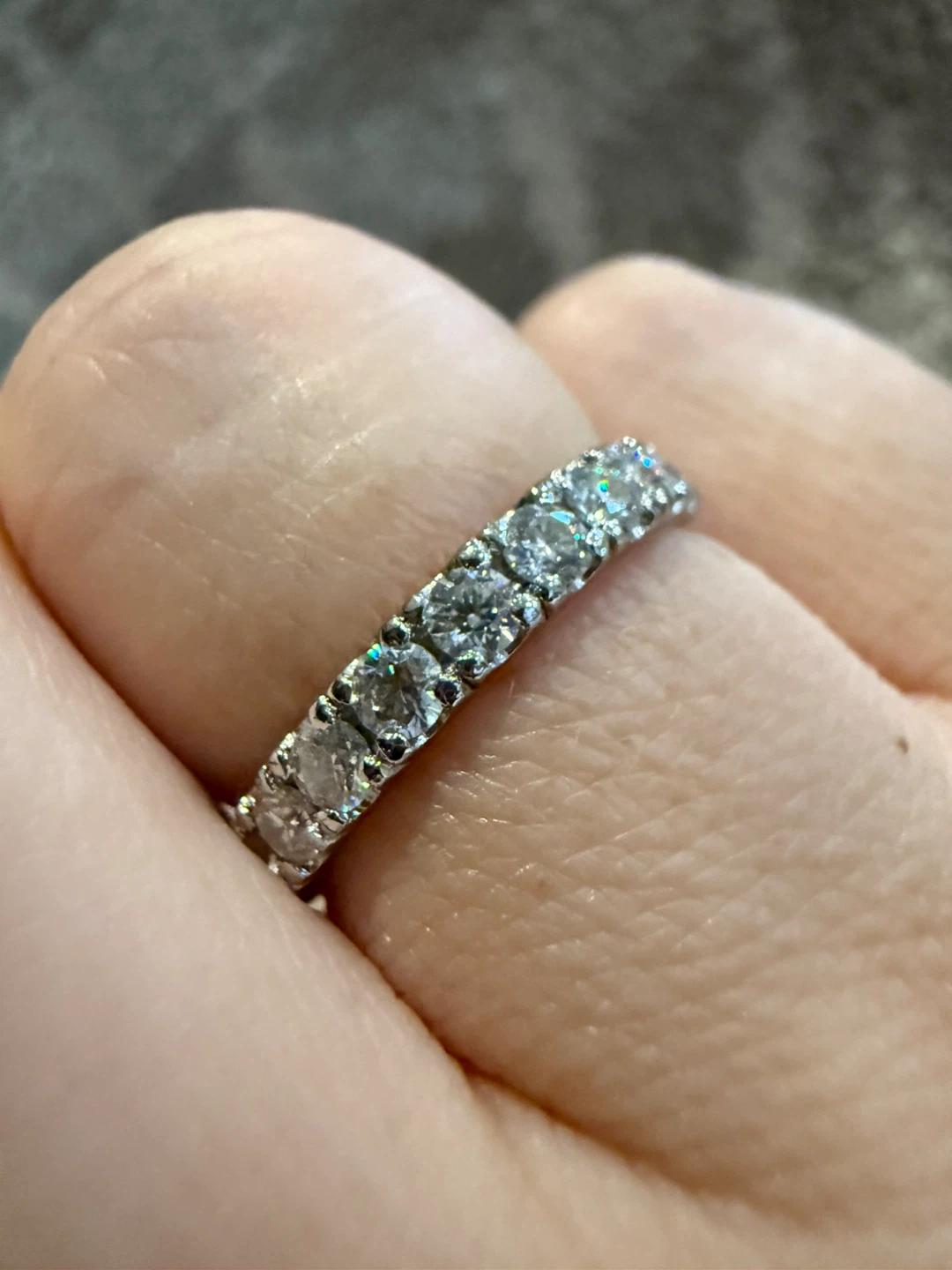 New Sterling Silver Moissanite Eternity Band Ring 5.5 - photo 5