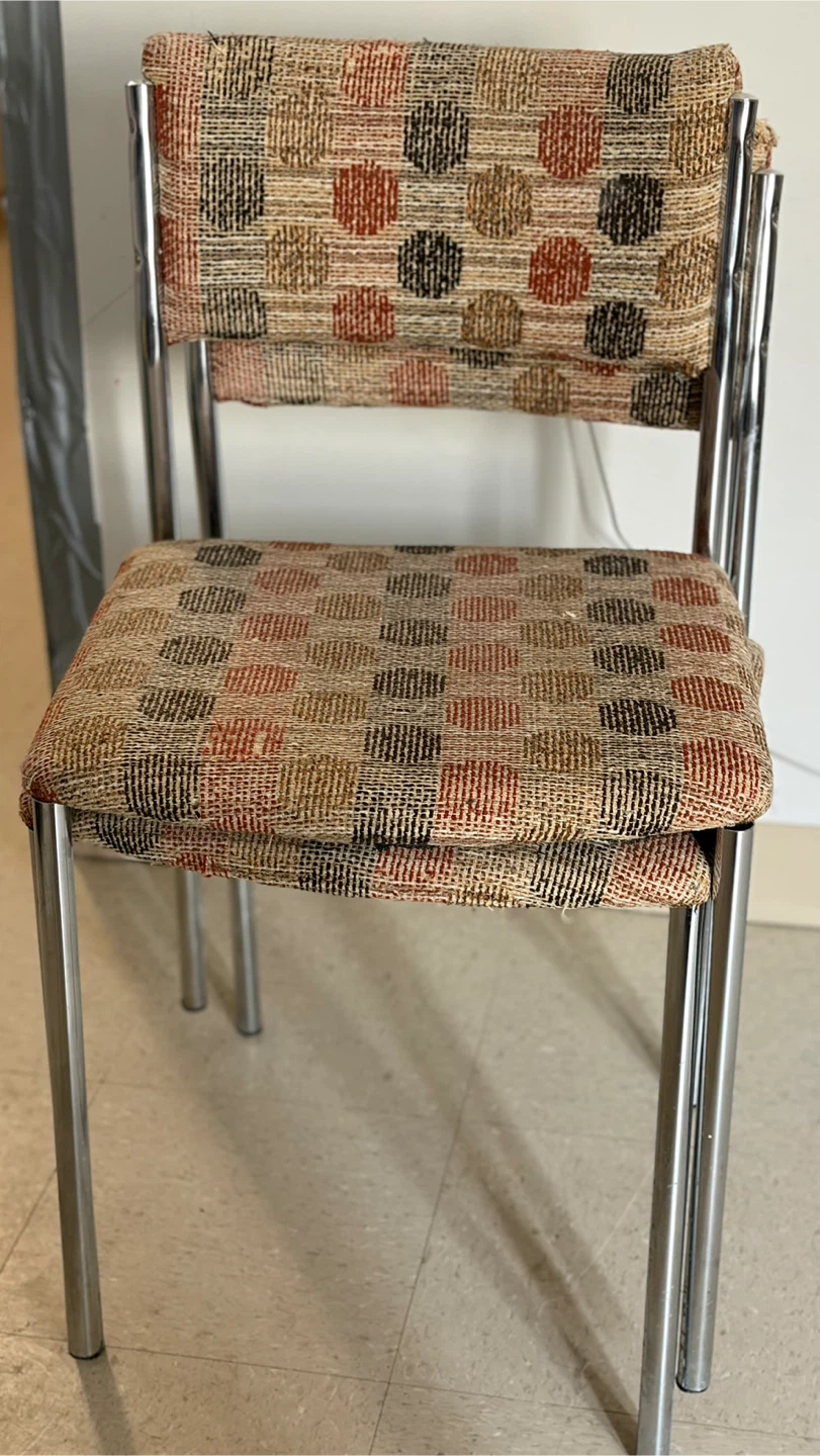 Vintage Dining Chair with Retro Pattern - photo 2