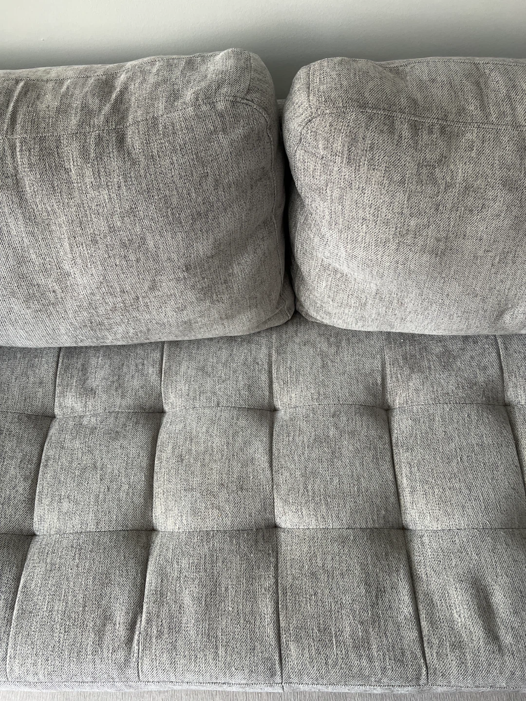 Beige grey 3 seater sofa great for sleepover - photo 2