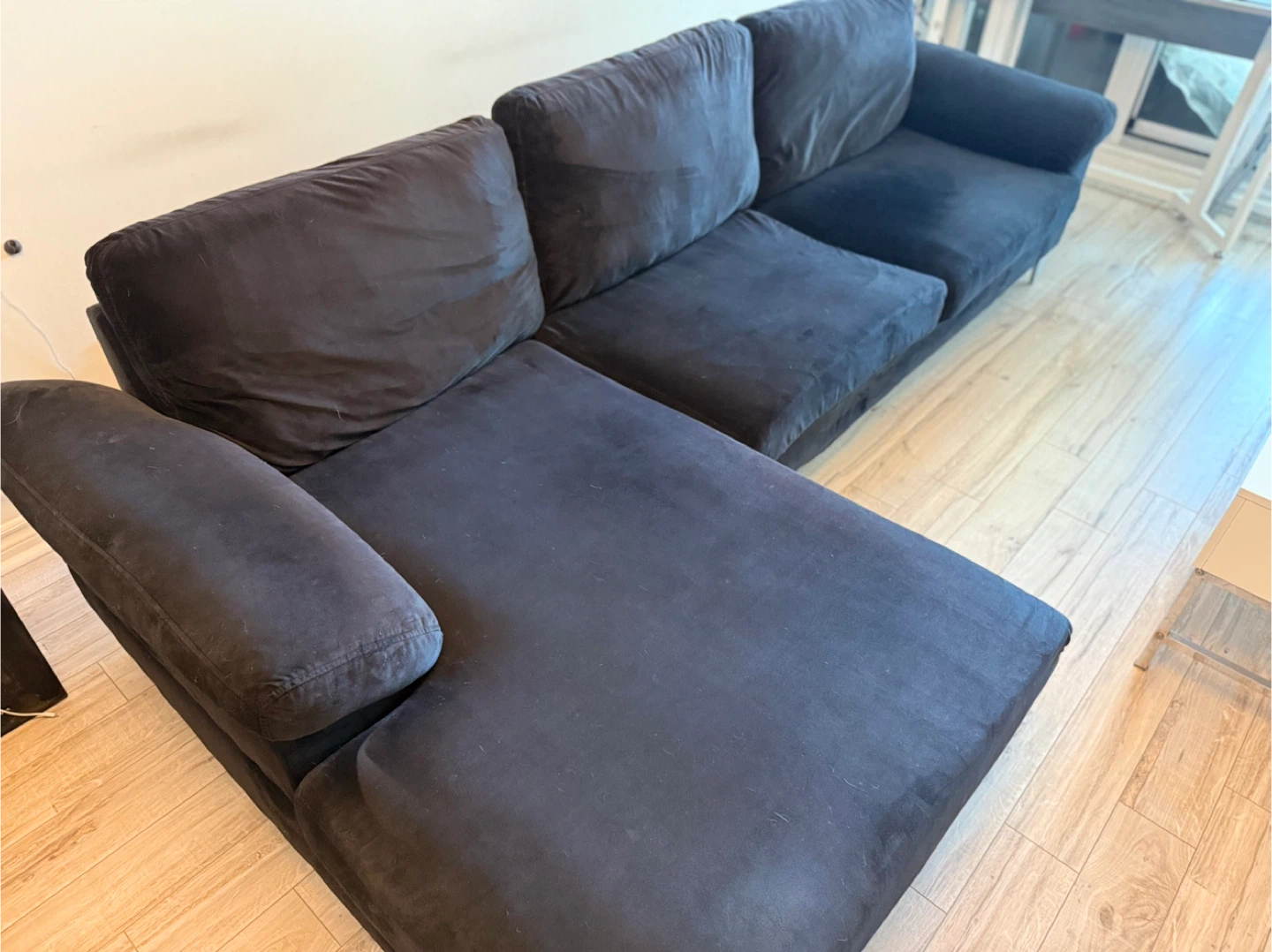 Black Left Facing Sectional Sofa - photo 2
