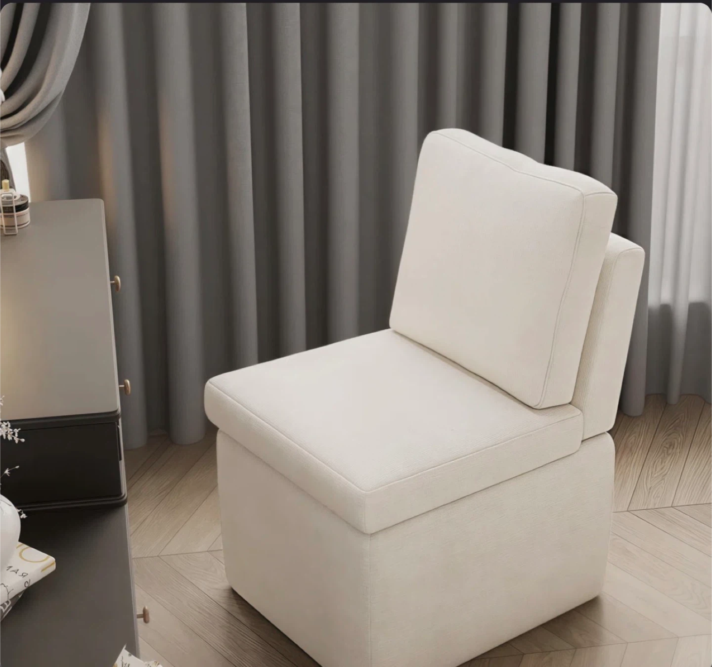 Upholstered Vanity Stool Make-up Chair - photo 2