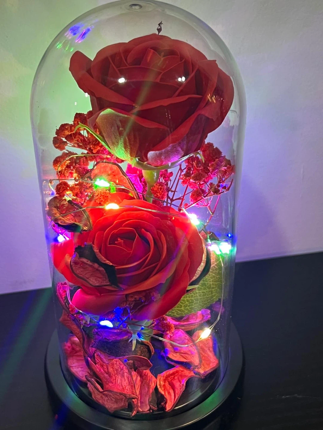 Enchanted Rose Dome with LED Lights - photo 2