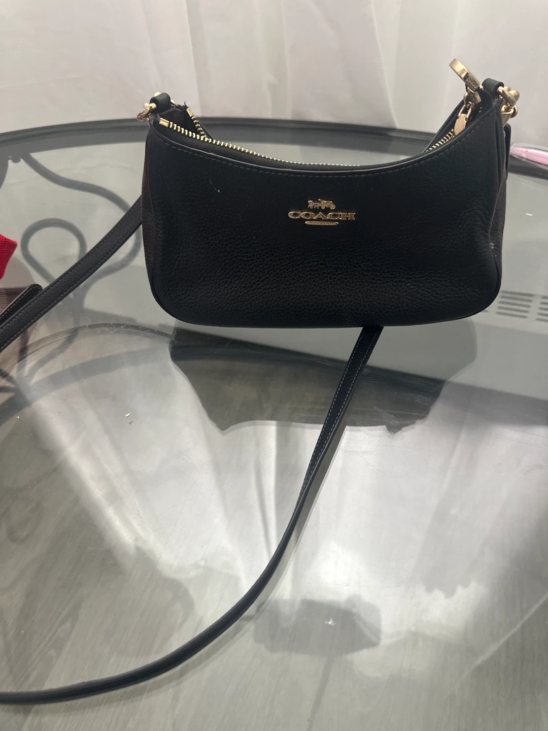 Coach Black Leather Shoulder Bag