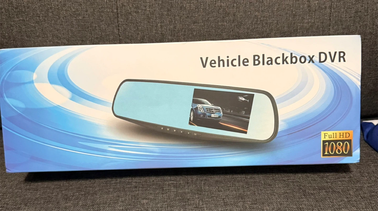 Vehicle Blackbox DVR Rearview Mirror Dual Channel HD 1080P