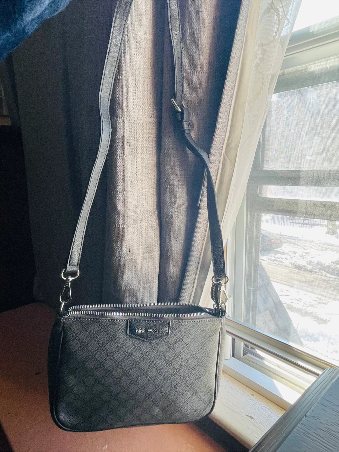 Nine West Black Monogram Crossbody Bag - photo 3