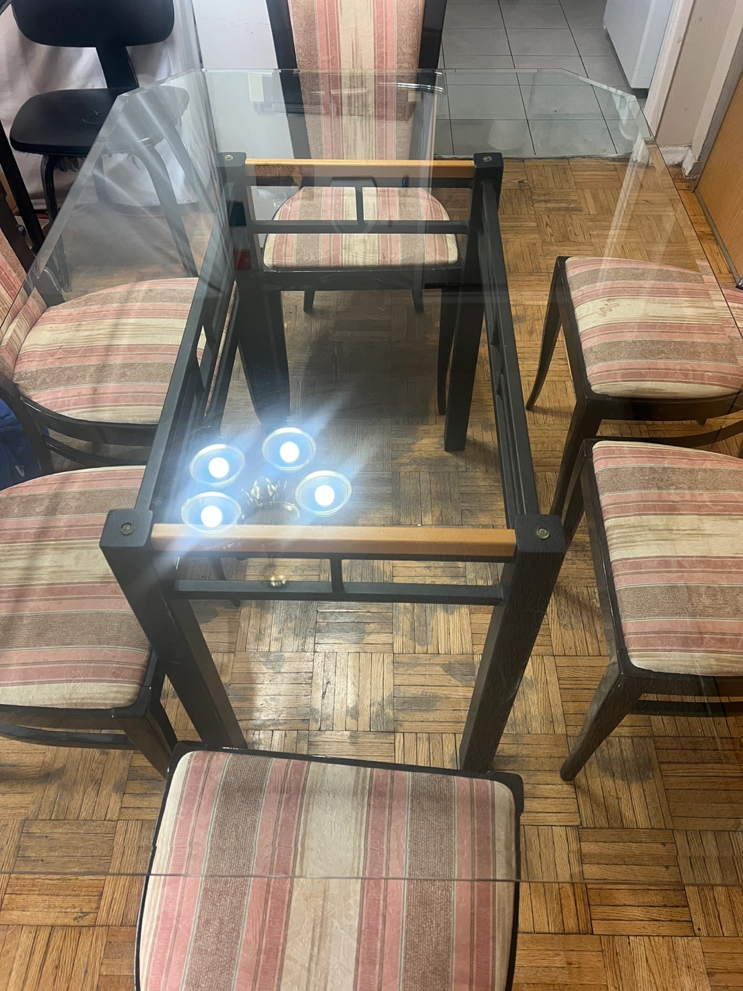 Glass Dining Table with 6 Chairs - photo 4