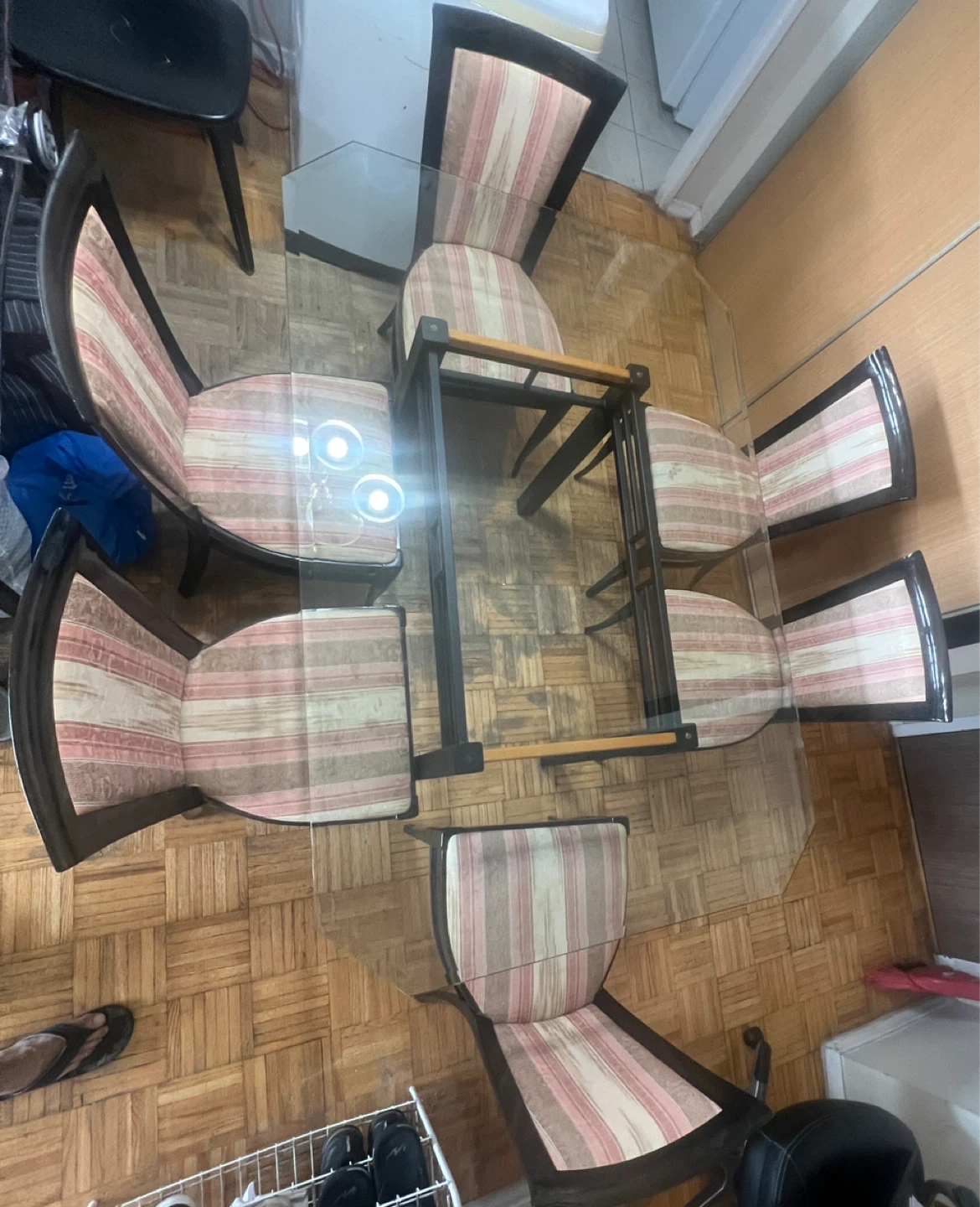 Glass Dining Table with 6 Chairs - photo 2
