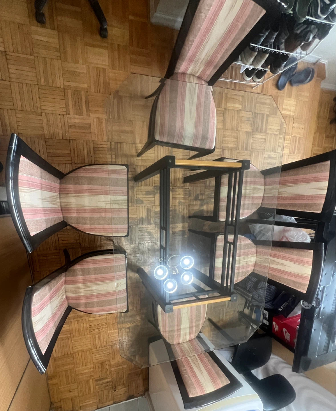 Glass Dining Table with 6 Chairs - photo 3