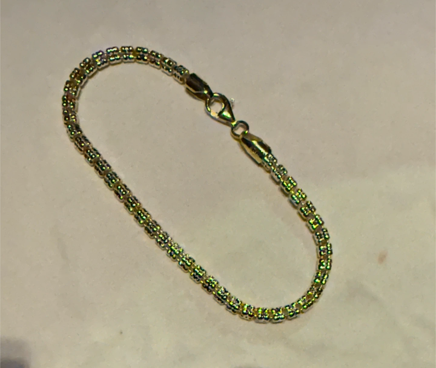 de plata baño de Oro 4M  Clasp