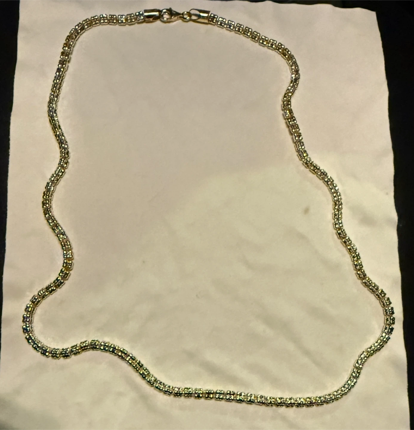 Cadena de plata baño de Oro 3M 22 pulgadas