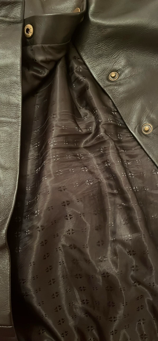 real leather button skirt - photo 4