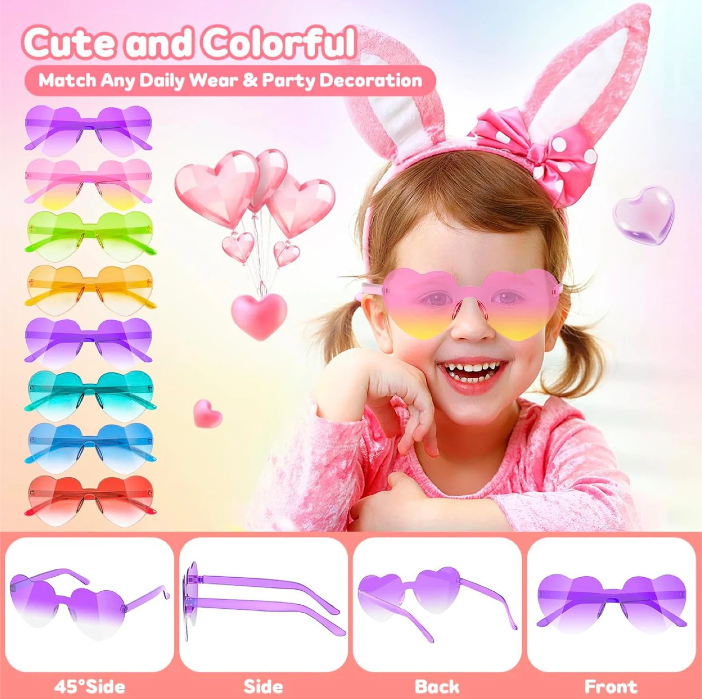 24 Pcs Heart Shaped Sunglasses for Kids - photo 5