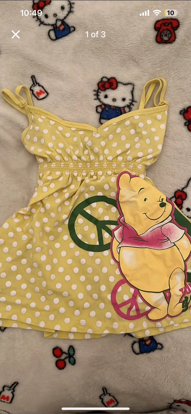 2000s disney winnie the pooh baby doll top