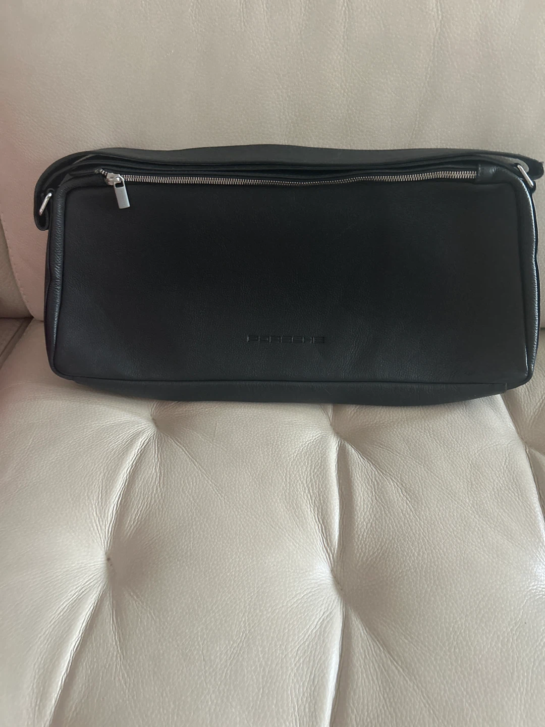 Authentic- Porsche Black Leather Shoulder Bag