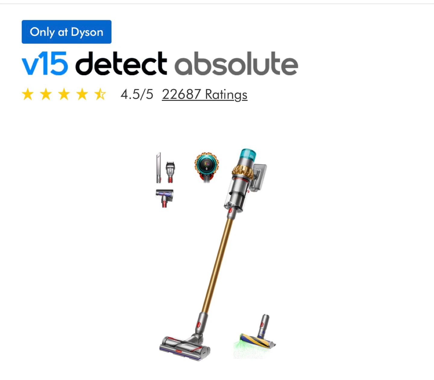 Dyson V15 Detect Absolute Cordless Vacuum - Brand New in Box!