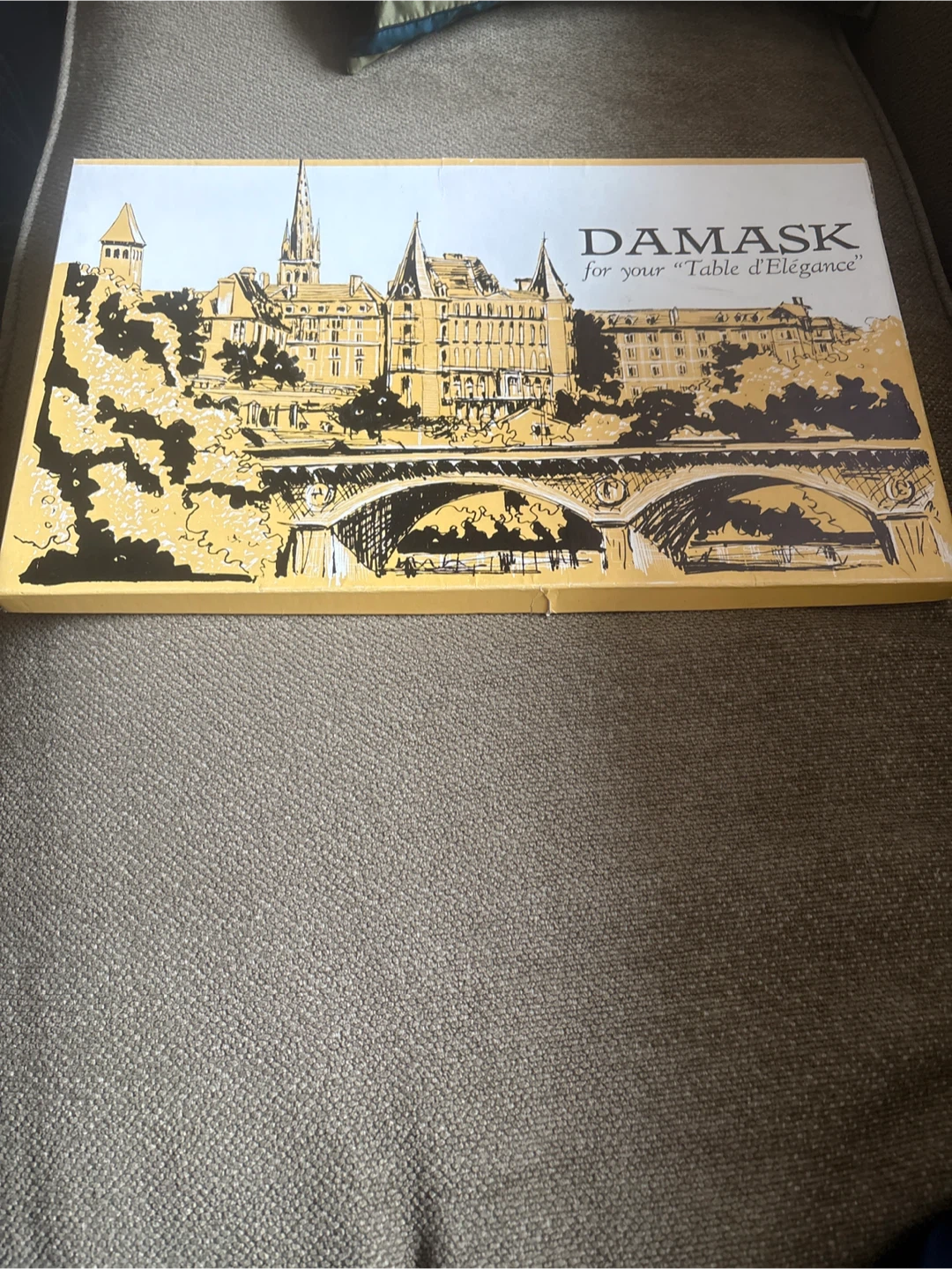 Modern Home Damask Tablecloth Set - 52x52