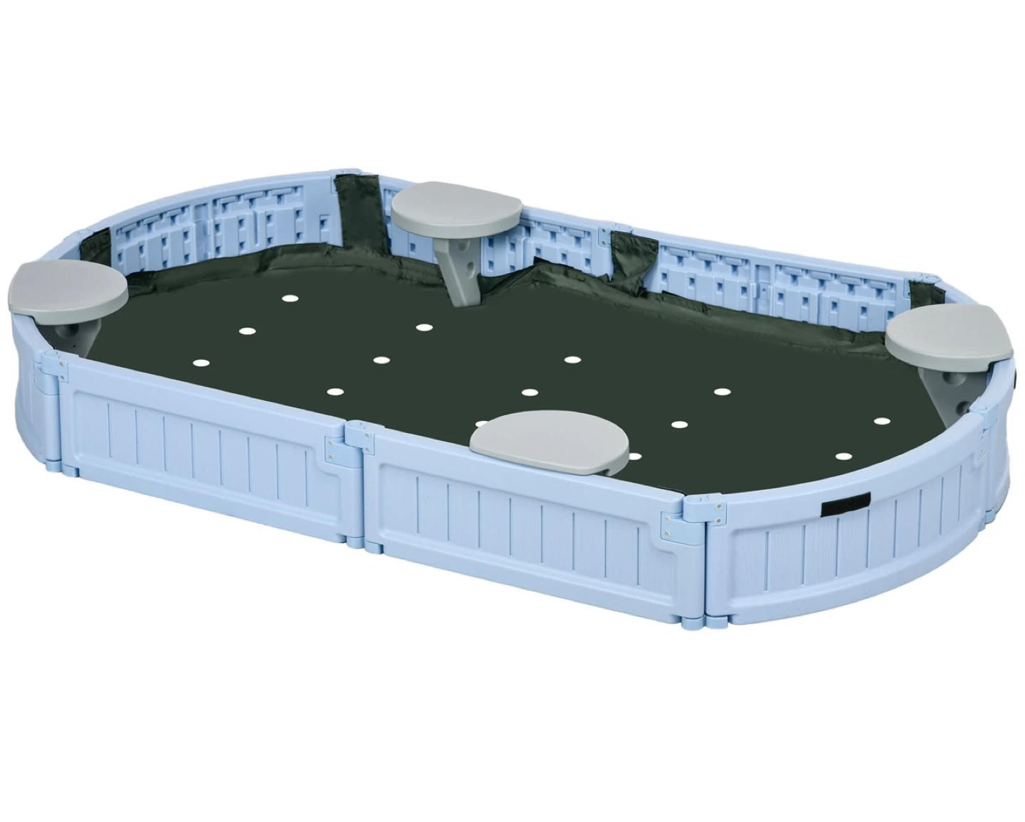 Kids Sanbox with cover and seats- blue