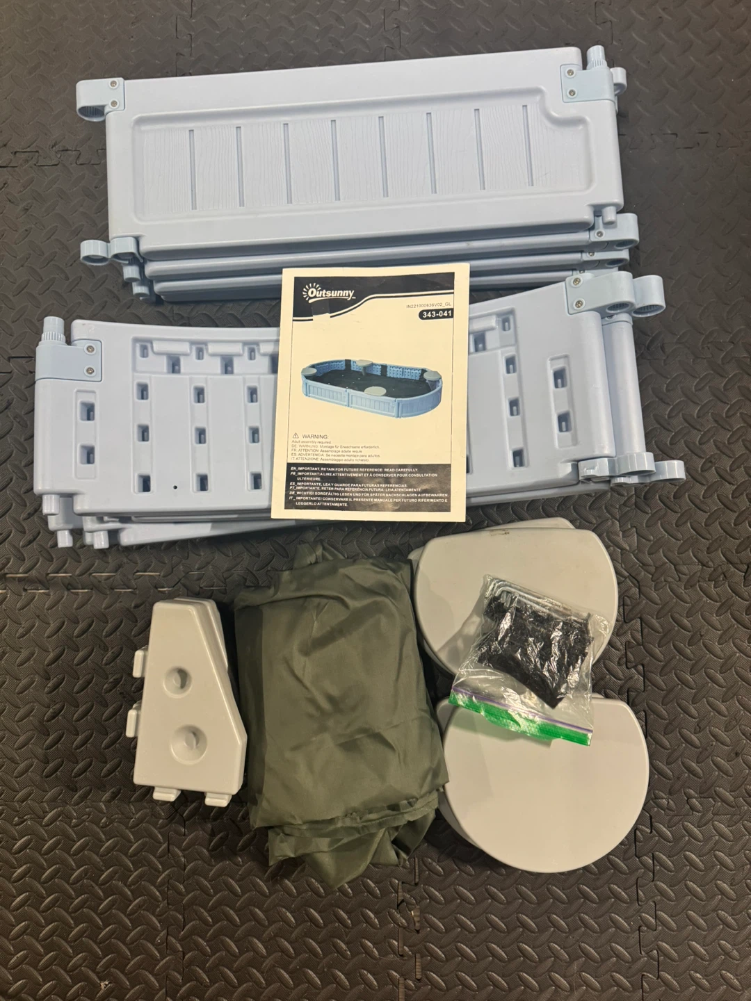 Kids Sanbox with cover and seats- blue - photo 2