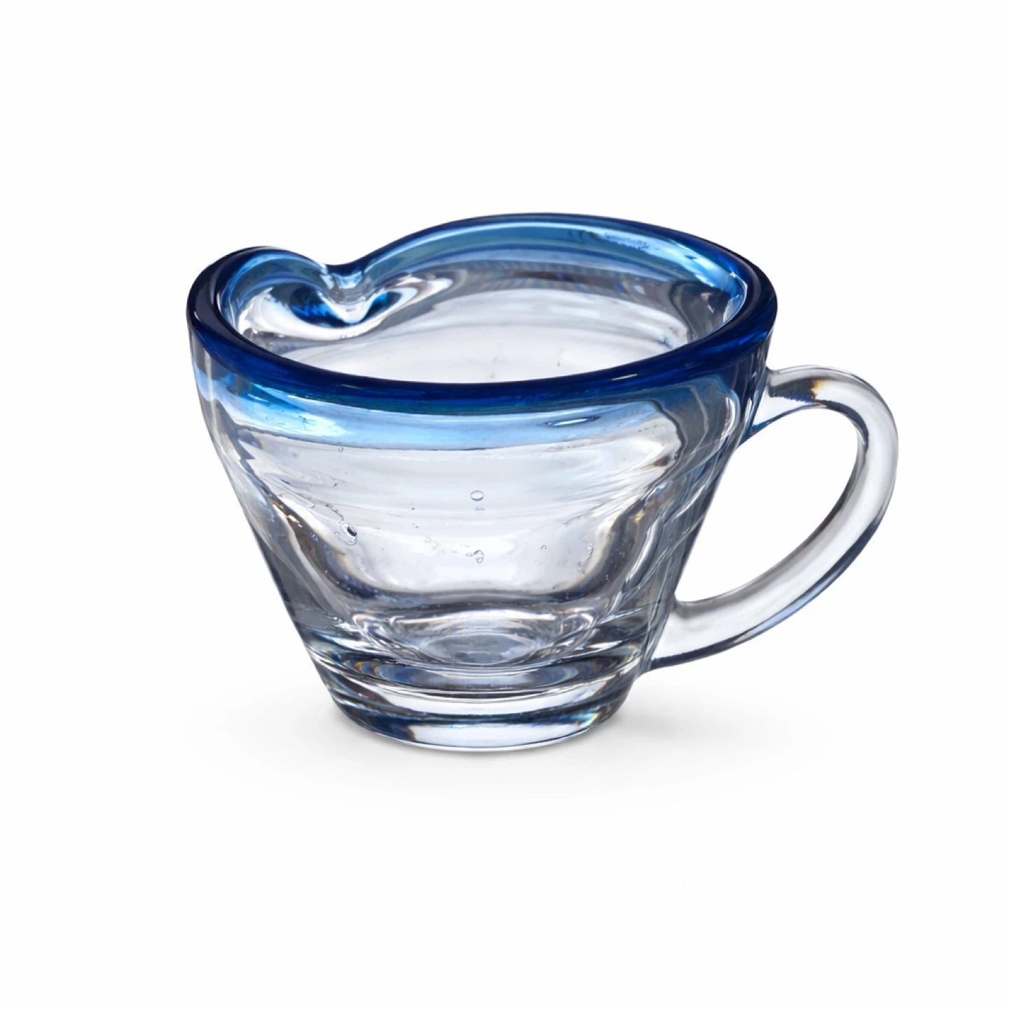 Mid-Century Style Blue-Rim Art Glass Creamer, c. 1950s–1970s - photo 2