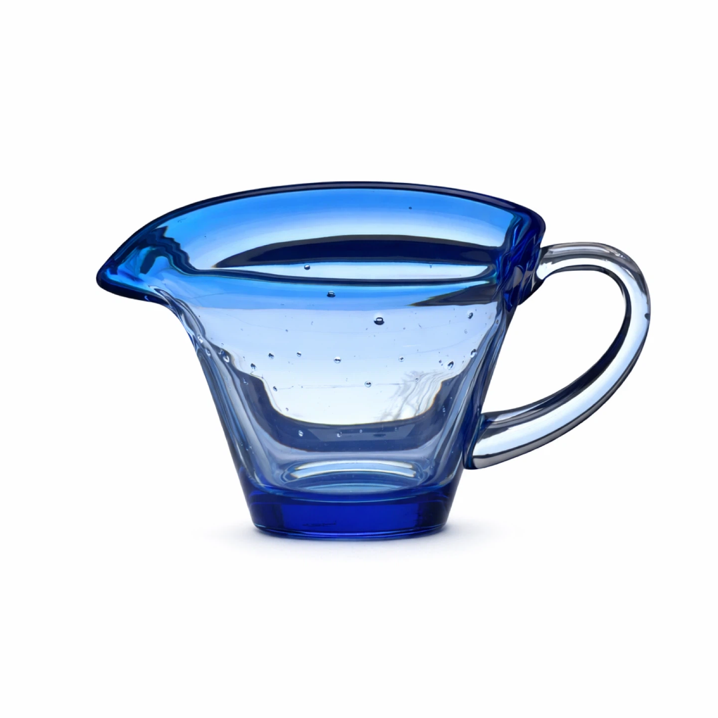 Mid-Century Style Blue-Rim Art Glass Creamer, c. 1950s–1970s - photo 5