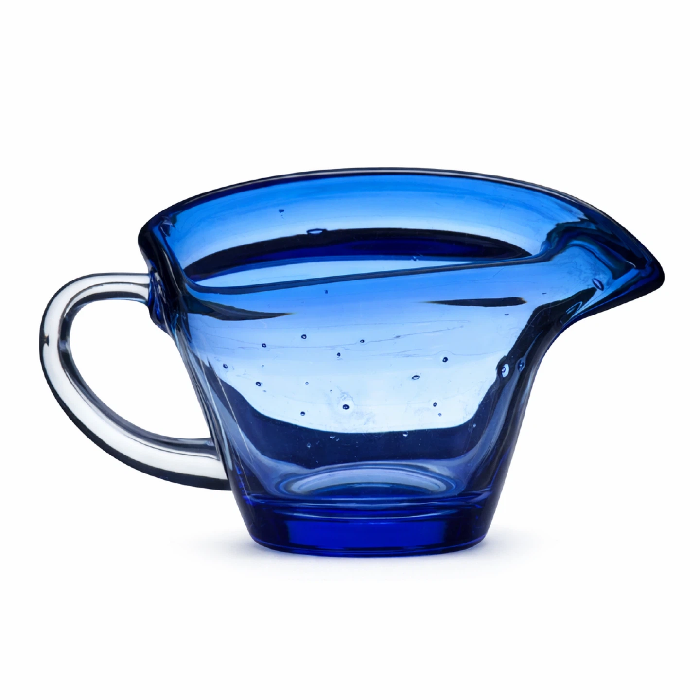 Mid-Century Style Blue-Rim Art Glass Creamer, c. 1950s–1970s - photo 4
