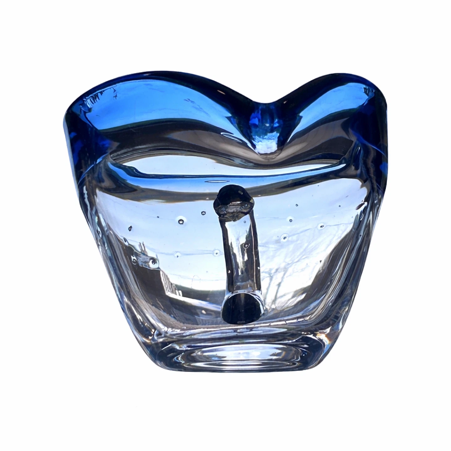 Mid-Century Style Blue-Rim Art Glass Creamer, c. 1950s–1970s - photo 3