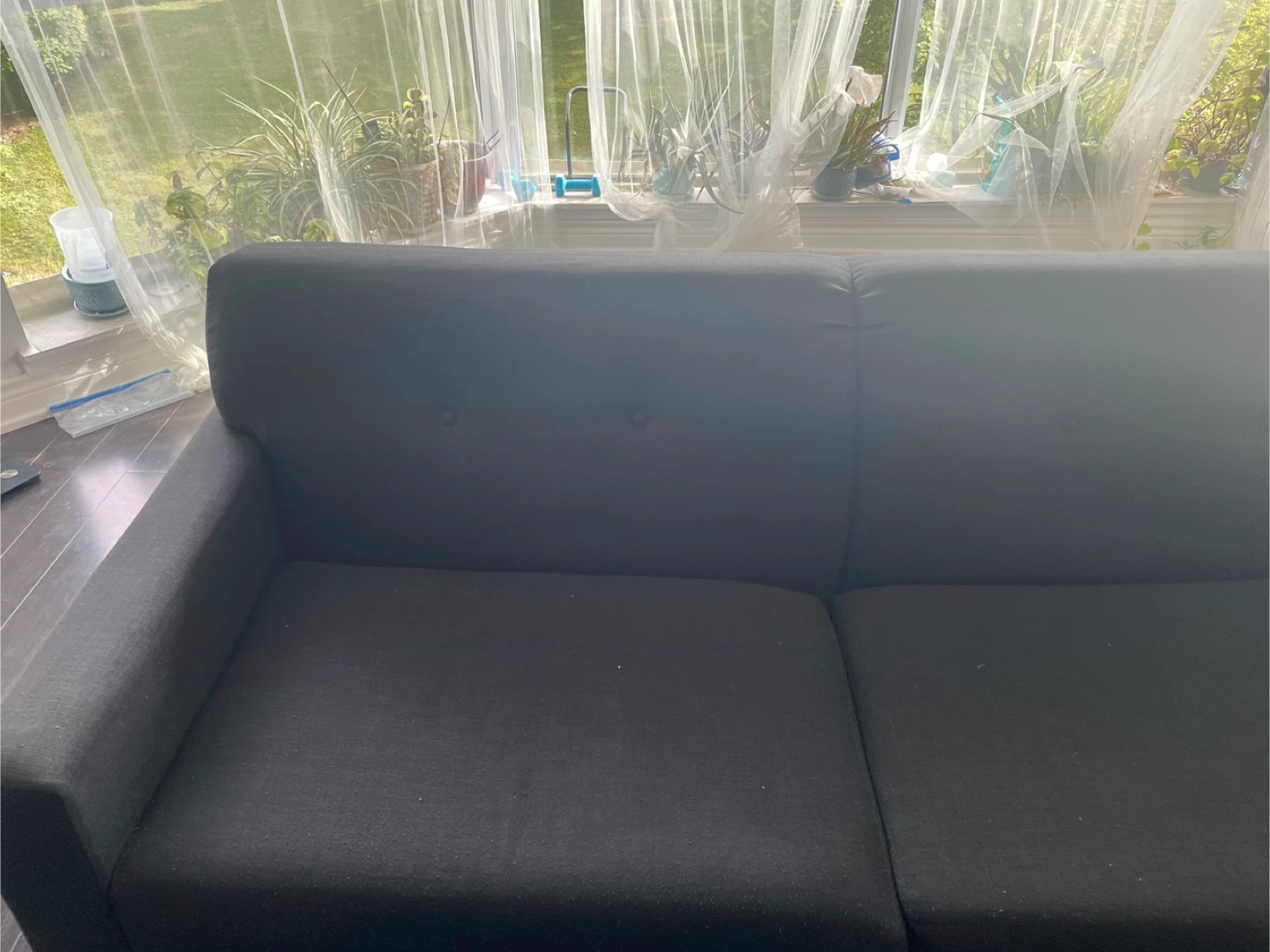 Dark Grey Loveseat Sofa - photo 3