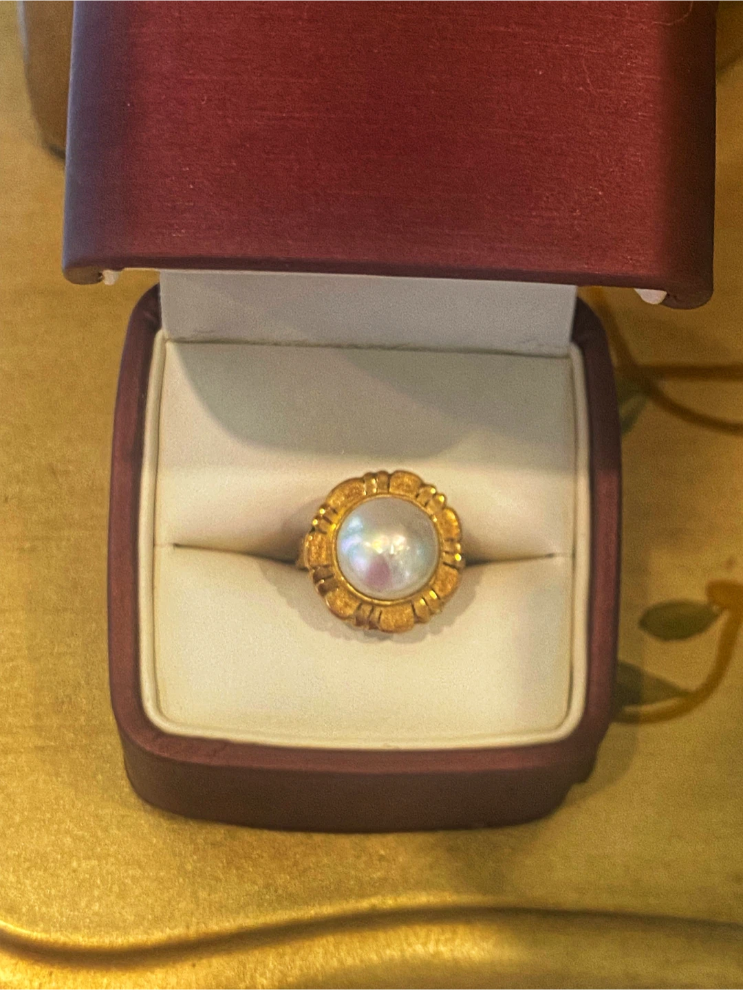 ✨Estate Vintage Pearl 14k Gold Ring - photo 4