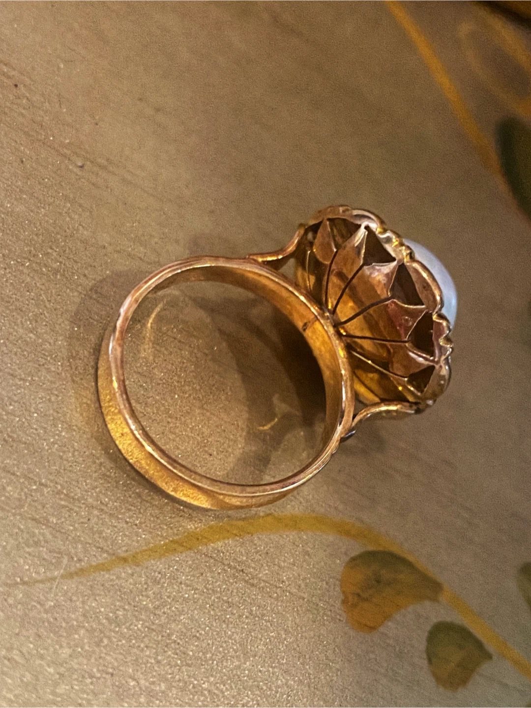 ✨Estate Vintage Pearl 14k Gold Ring - photo 3