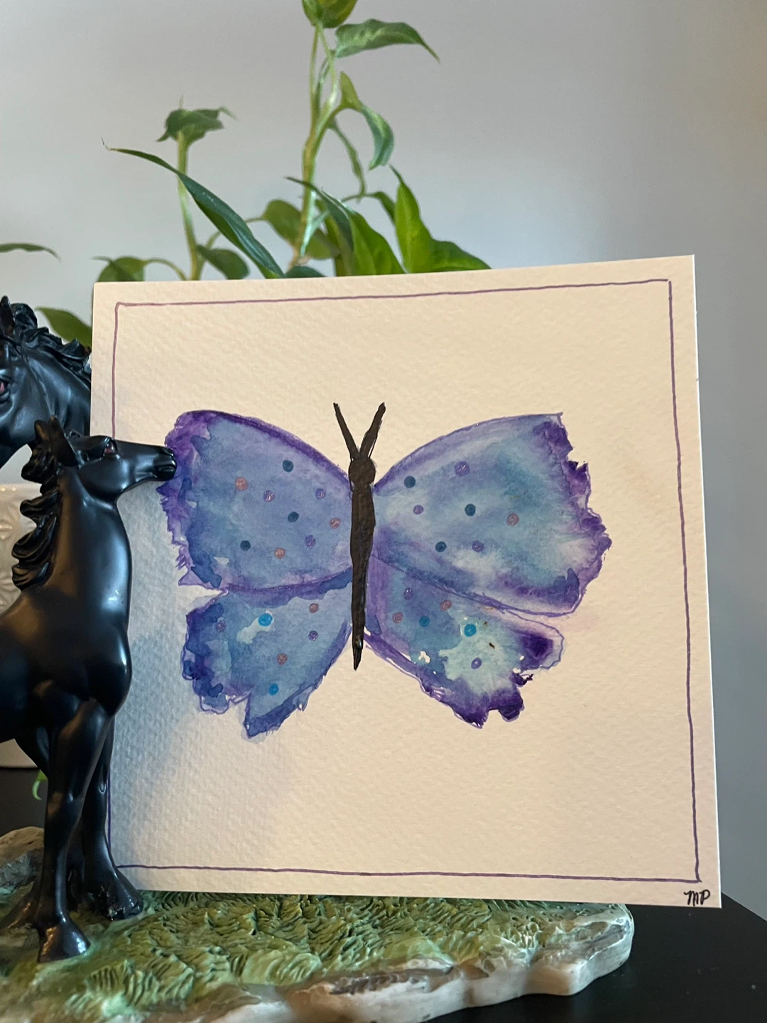 Set of 5 Watercolour Butterfly Paintings
