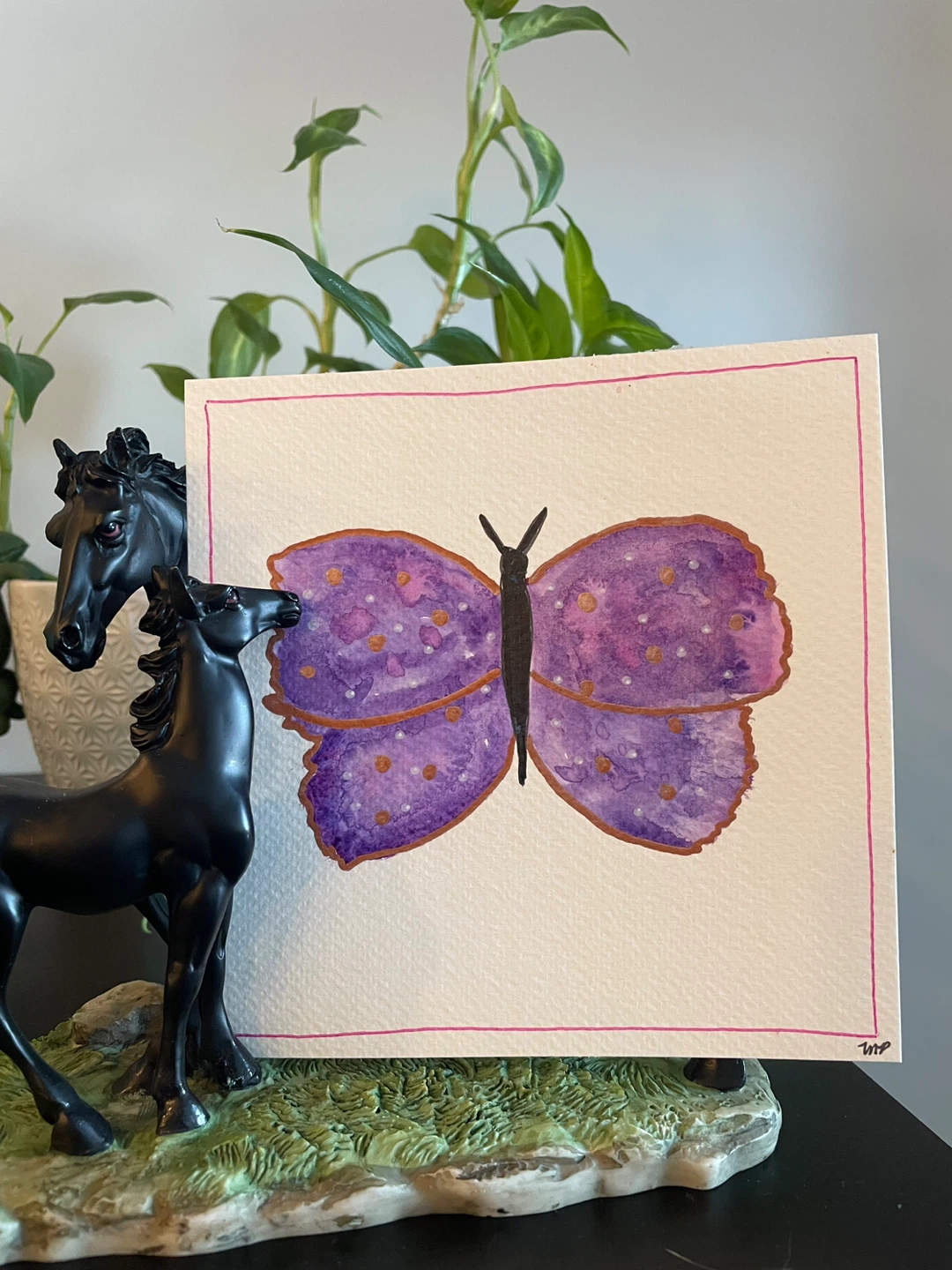 Set of 5 Watercolour Butterfly Paintings - photo 4