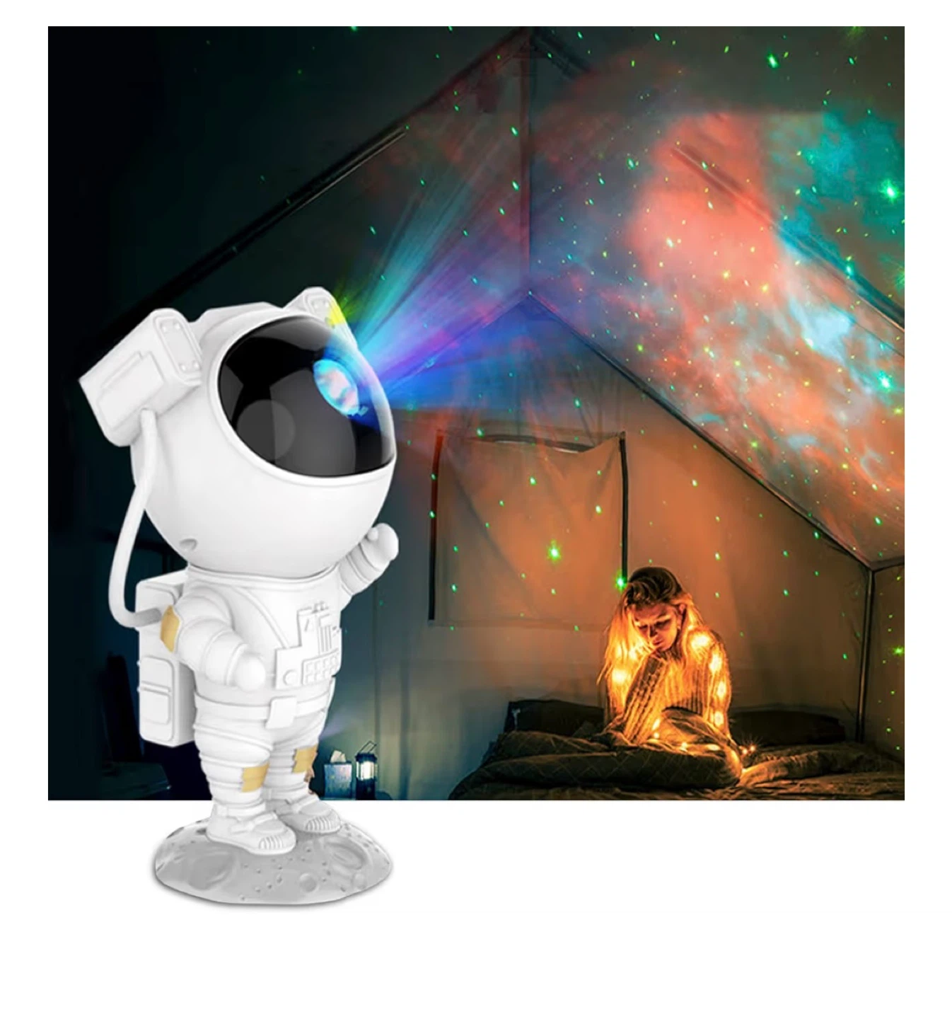 MOB Galaxy Light Nebula Projector Lamp Astronaut - photo 3
