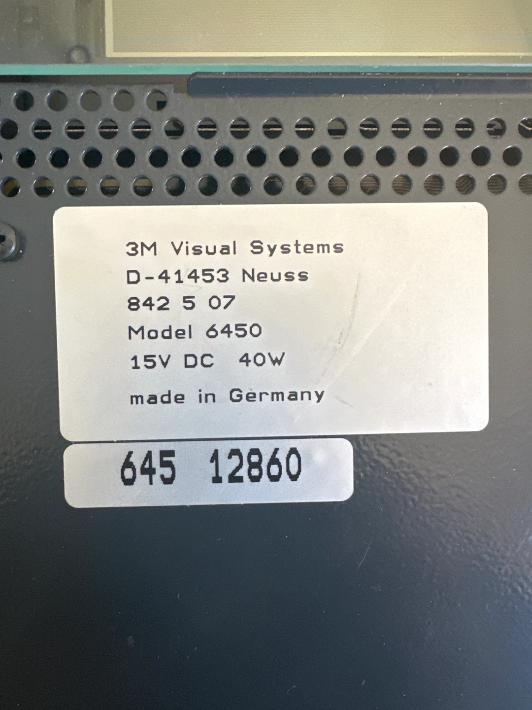3M Visual Systems Model 6450 Overhead Projector