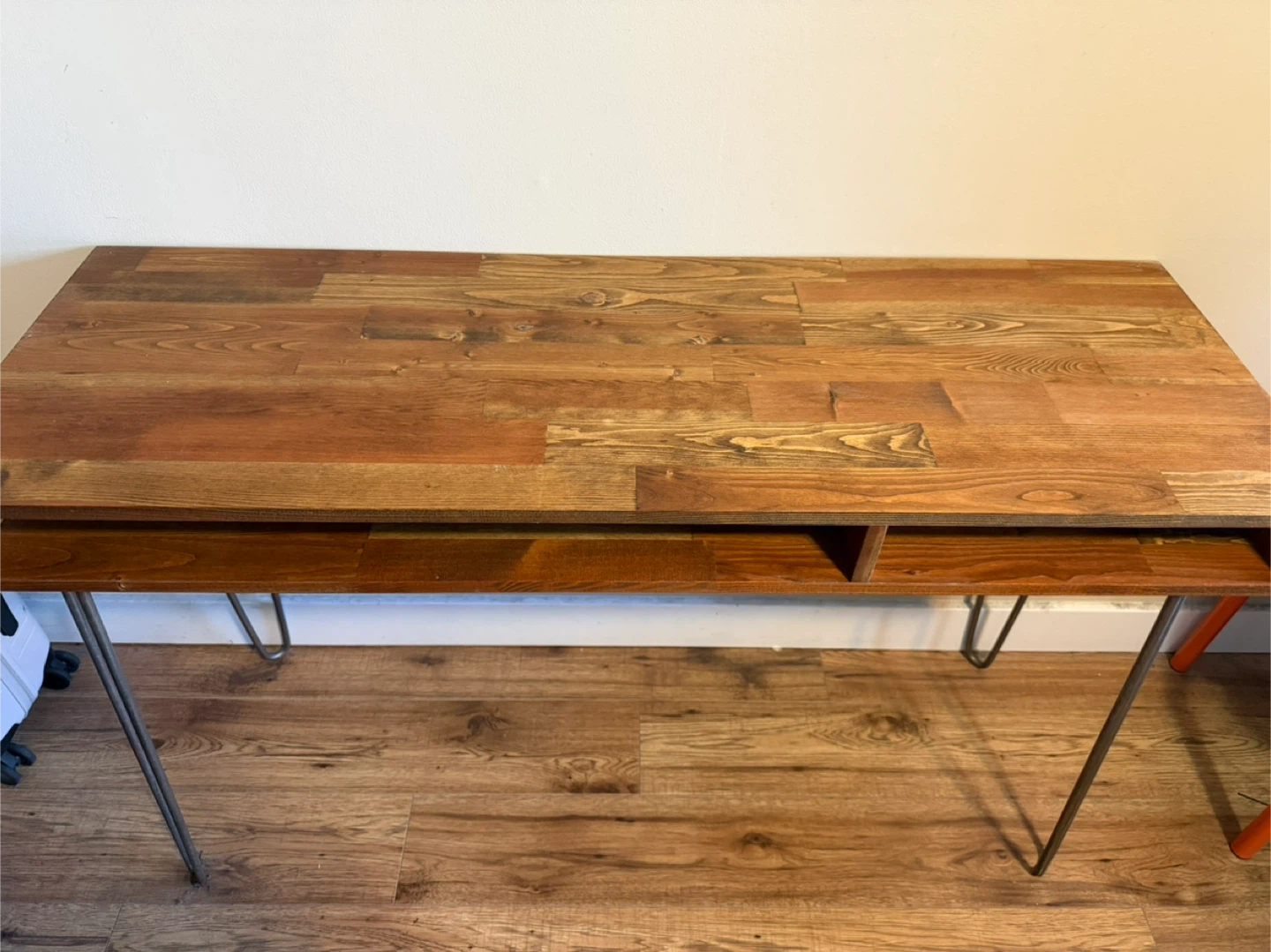 Wooden Desk with Hairpin Legs - photo 4