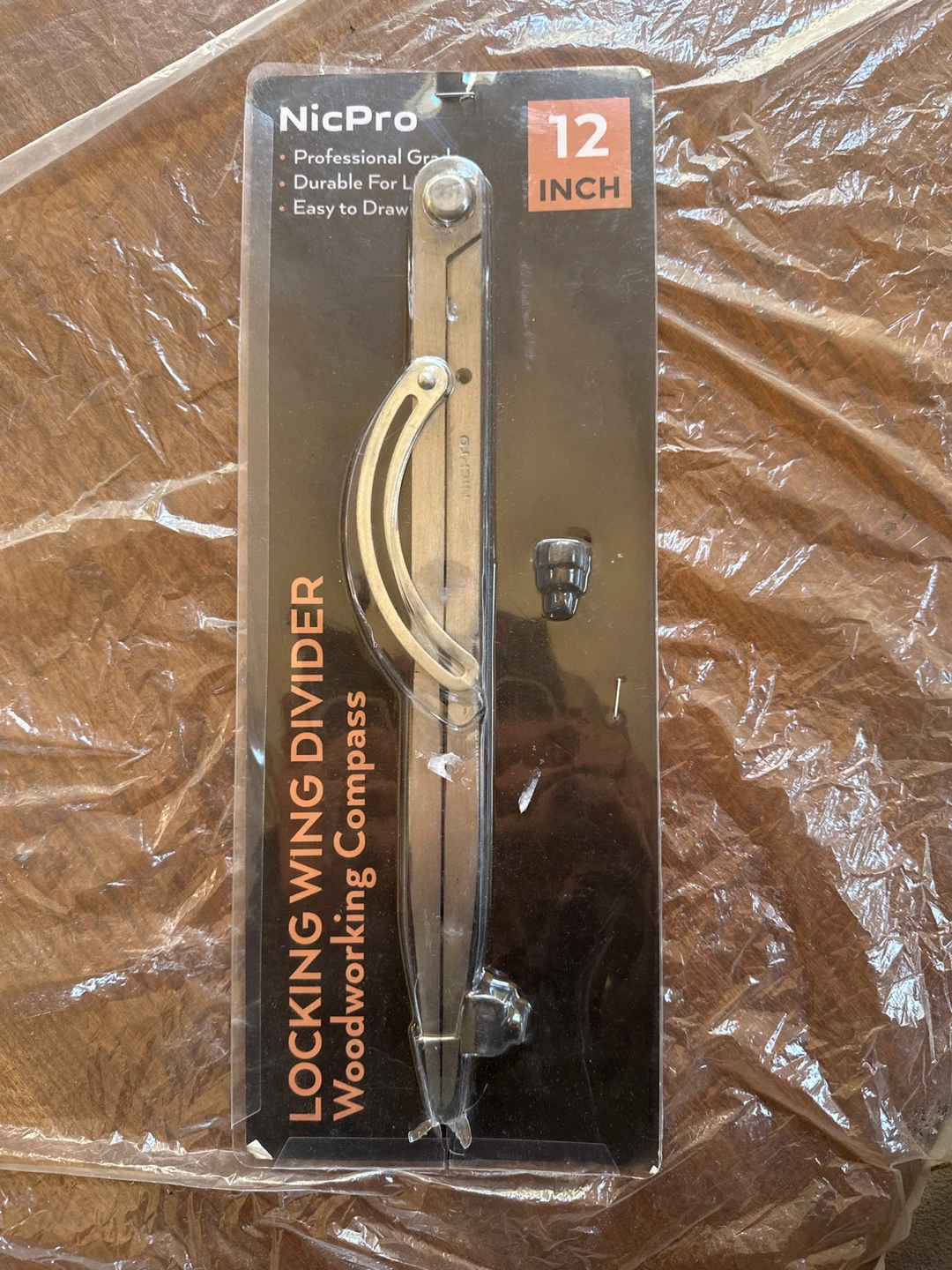 NicPro Locking Wing Divider Woodworking Compass 12 Inch