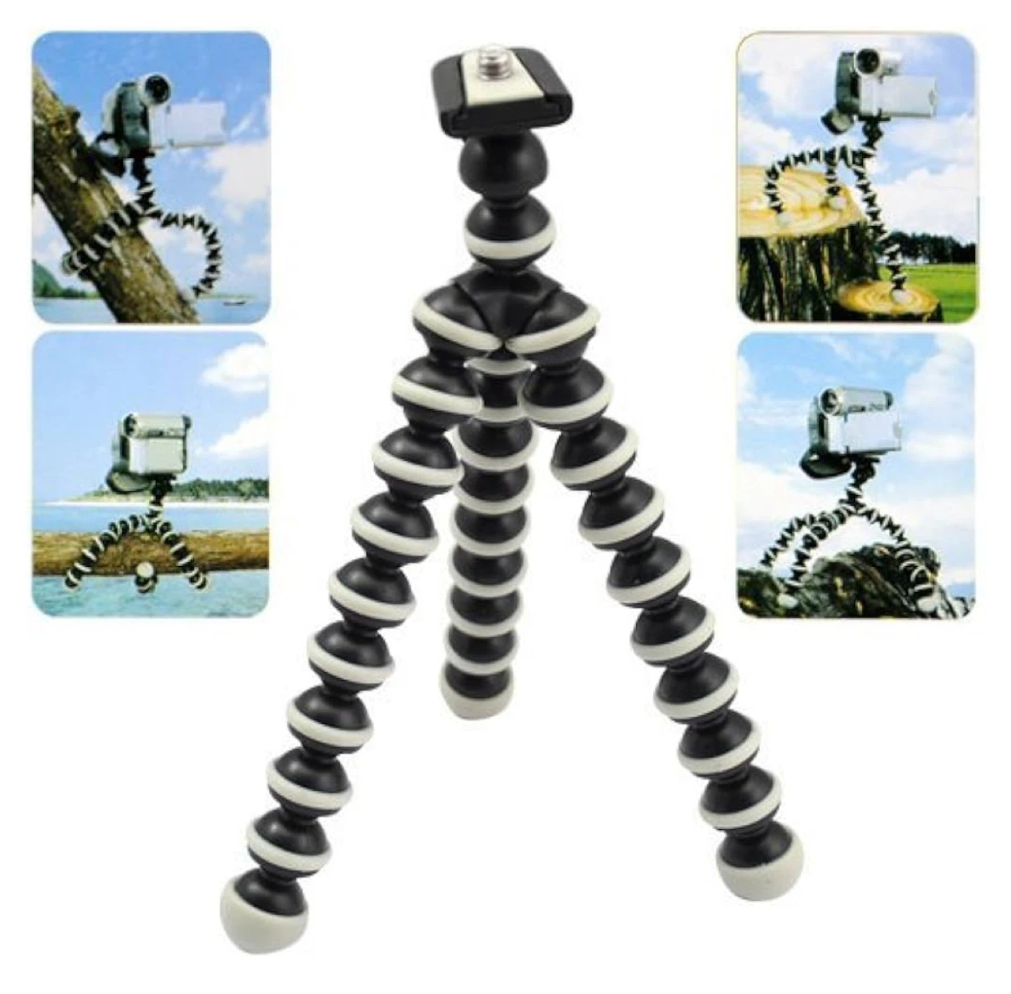 Preowned Flexible Plastic Ball Leg Mini Camera Tripod Grey🏆 - photo 2