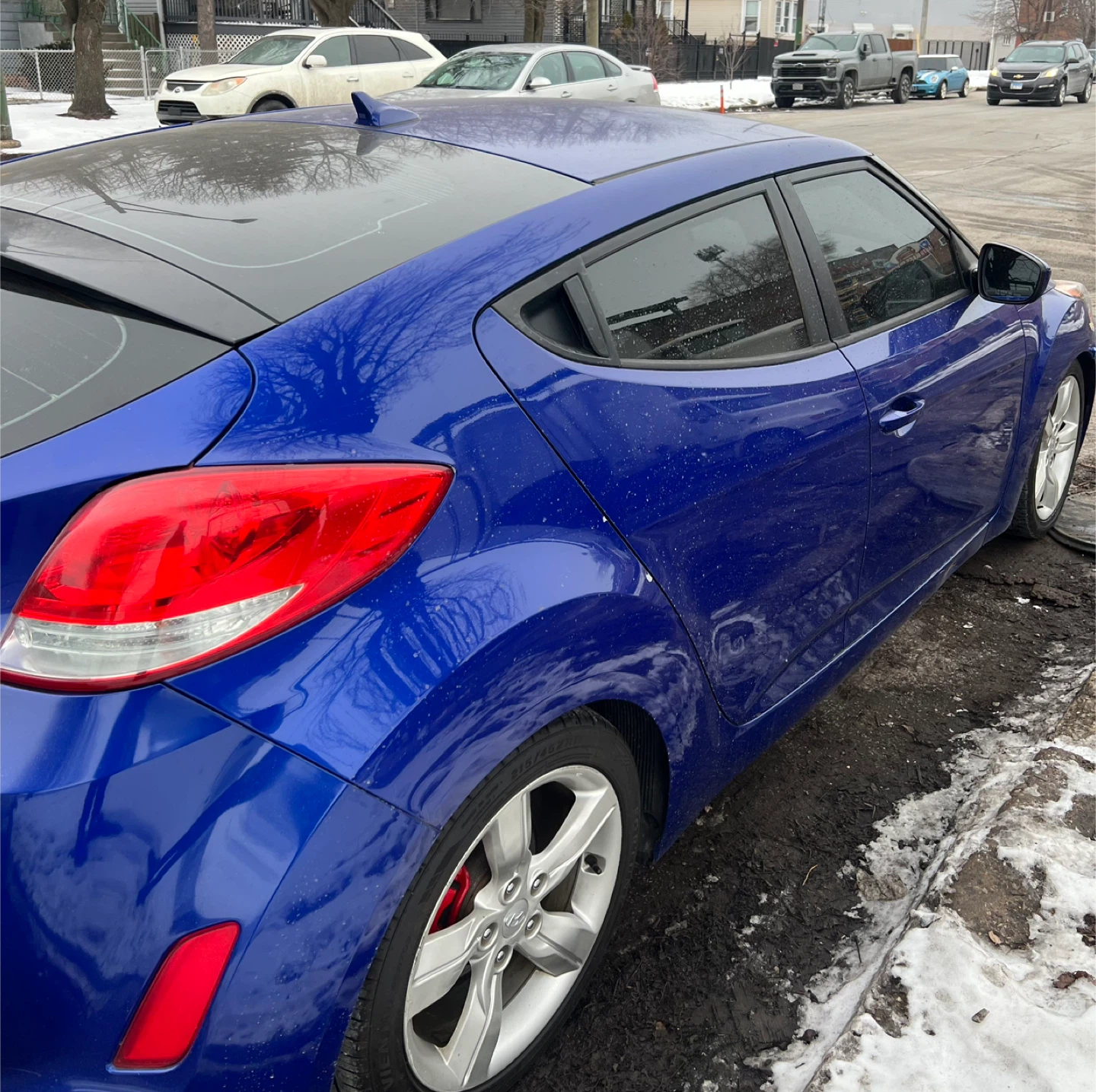 Blue Hyundai Veloster