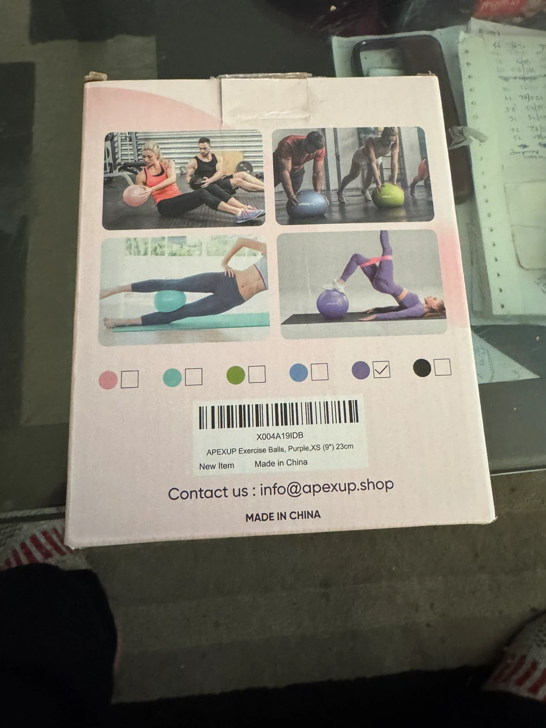 APEXUP Pilates Ball - Purple, XS (9") 23cm - photo 2