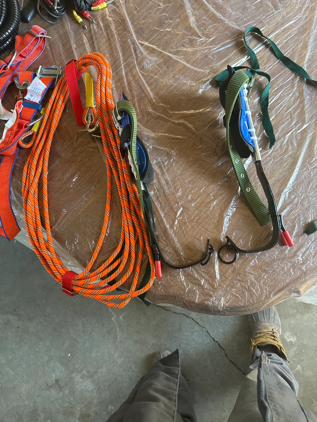 Climbing Rope and Tree Climbing Spurs