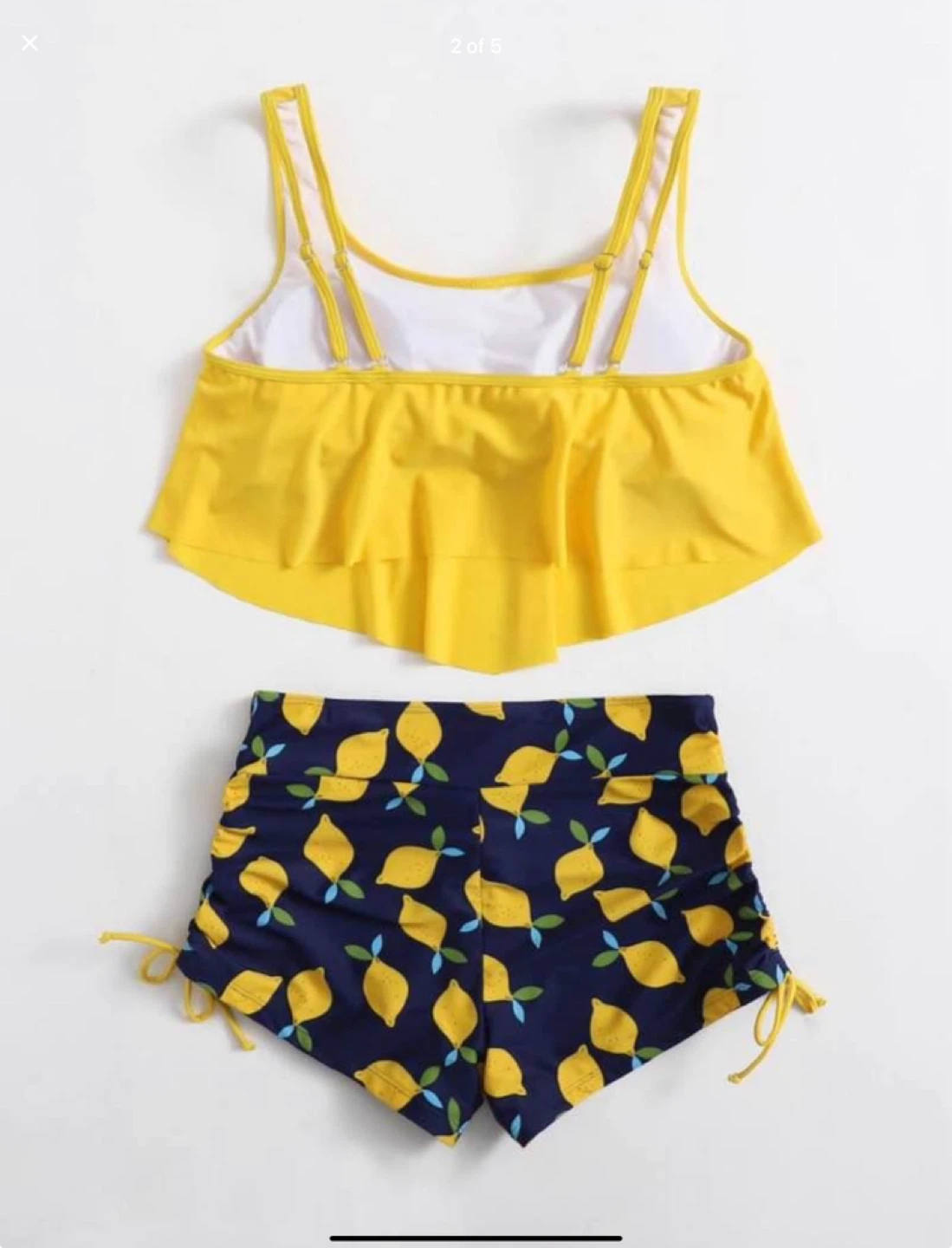 Lemon swim suit with top and bottoms plus size - photo 2