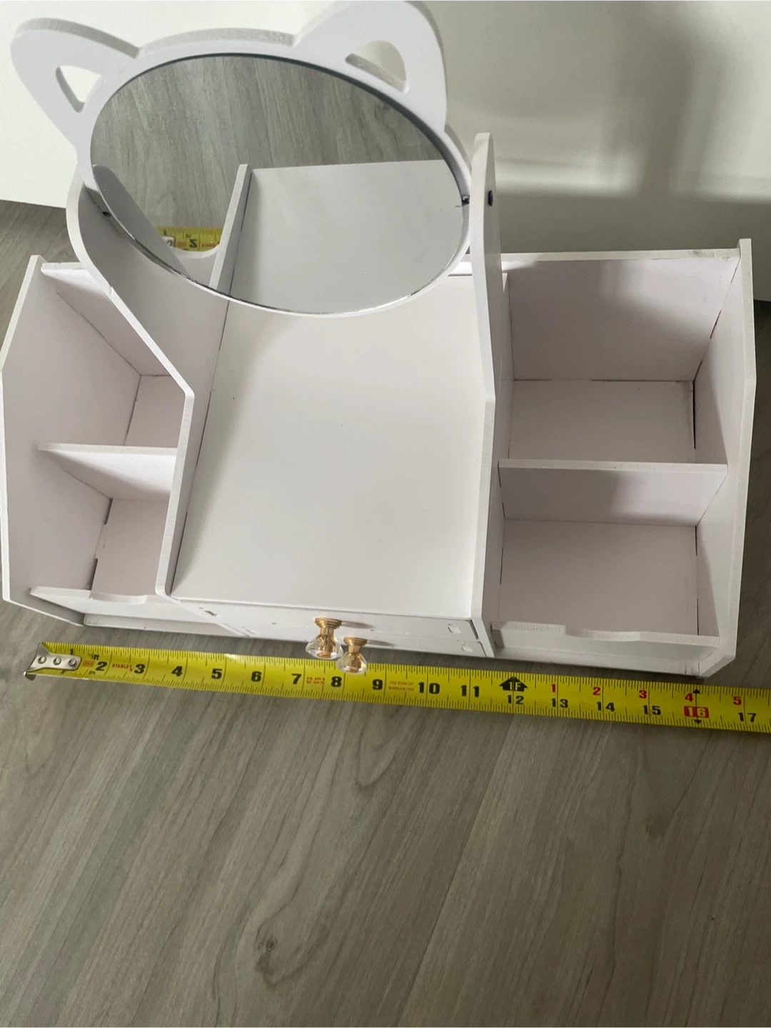 White Makeup Organizer with Mirror - photo 2