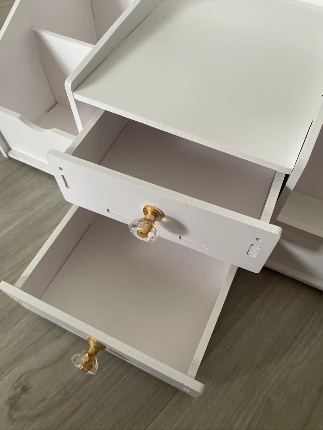 White Makeup Organizer with Mirror - photo 3