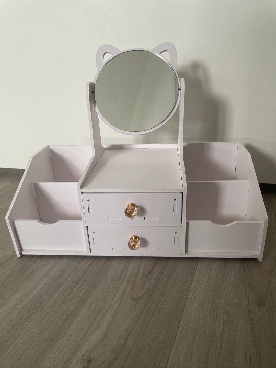 White Makeup Organizer with Mirror - photo 4