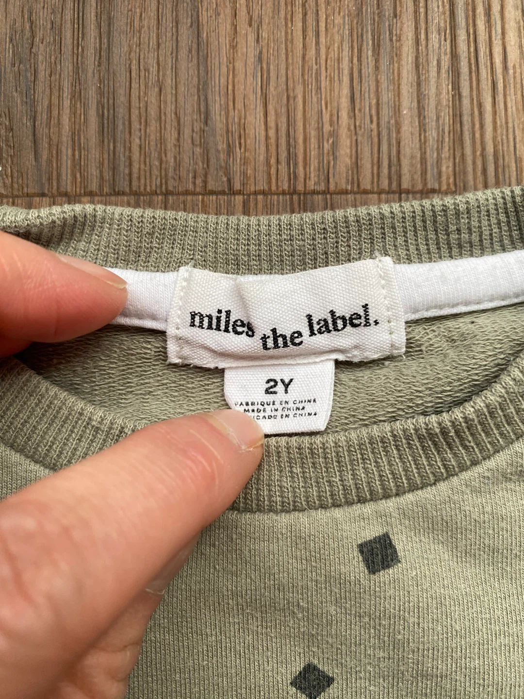Miles the Label Green Diamond Print Sweatshirt - 2Y 🏆 - photo 3