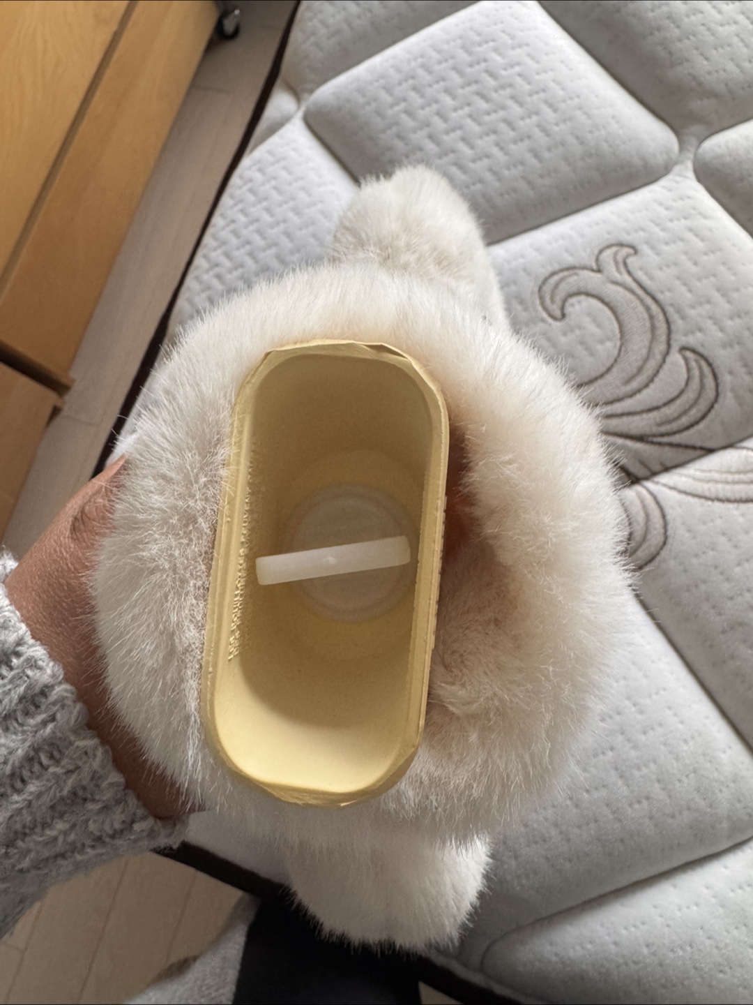 Indigo Love & Lore Faux Fur Hot Water Bottle - Cream - photo 2